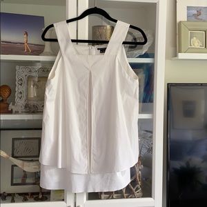 Theory white sleeveless top